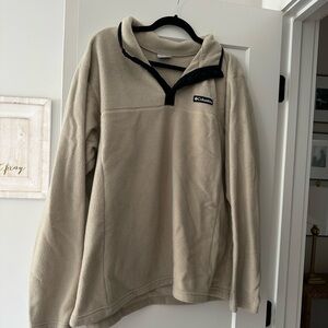 Columbia Tan Fleece Pullover Jacket